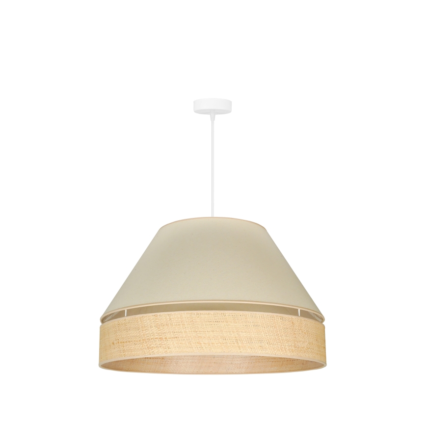 Duolla - Luster na sajli YUTE AVIGNON 1xE27/15W/230V pr. 60 cm krem/bež