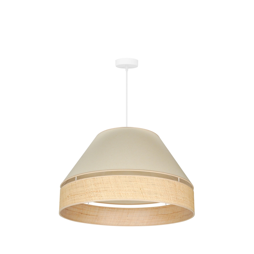 Duolla - Luster na sajli YUTE AVIGNON 1xE27/15W/230V pr. 60 cm krem/bež