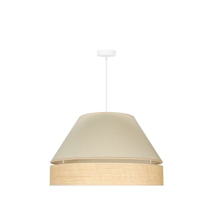 Duolla - Luster na sajli YUTE AVIGNON 1xE27/15W/230V pr. 60 cm krem/bež