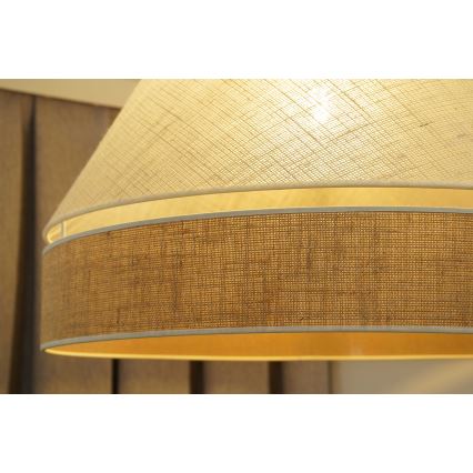 Duolla - Luster na sajli YUTE AVIGNON 1xE27/15W/230V pr. 60 cm siva/smeđa