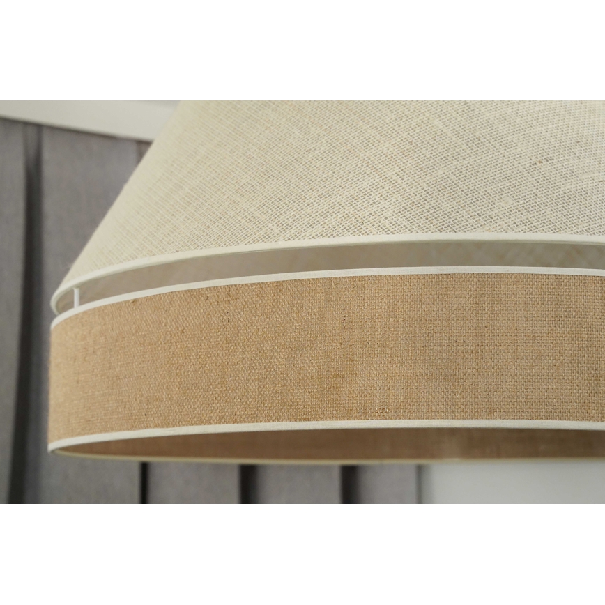 Duolla - Luster na sajli YUTE AVIGNON 1xE27/15W/230V pr. 60 cm siva/smeđa