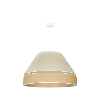Duolla - Luster na sajli YUTE AVIGNON 1xE27/15W/230V pr. 60 cm siva/smeđa