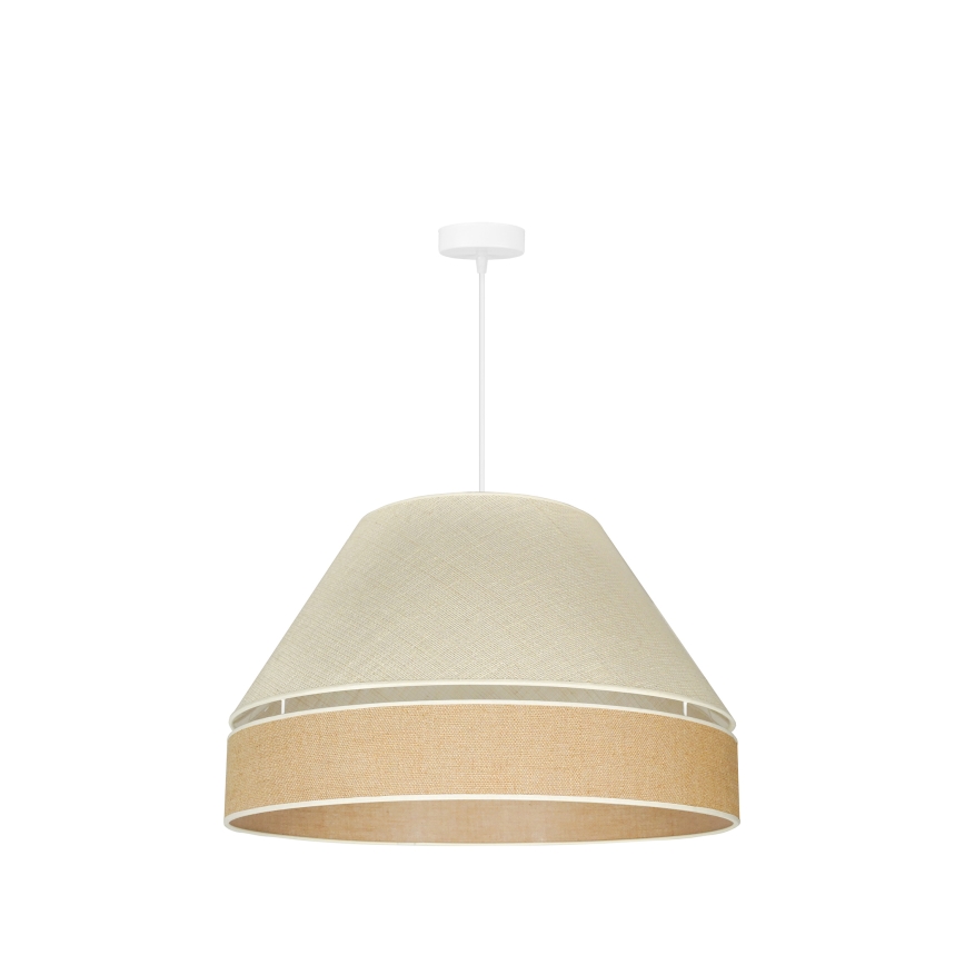 Duolla - Luster na sajli YUTE AVIGNON 1xE27/15W/230V pr. 60 cm siva/smeđa