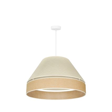 Duolla - Luster na sajli YUTE AVIGNON 1xE27/15W/230V pr. 60 cm siva/smeđa