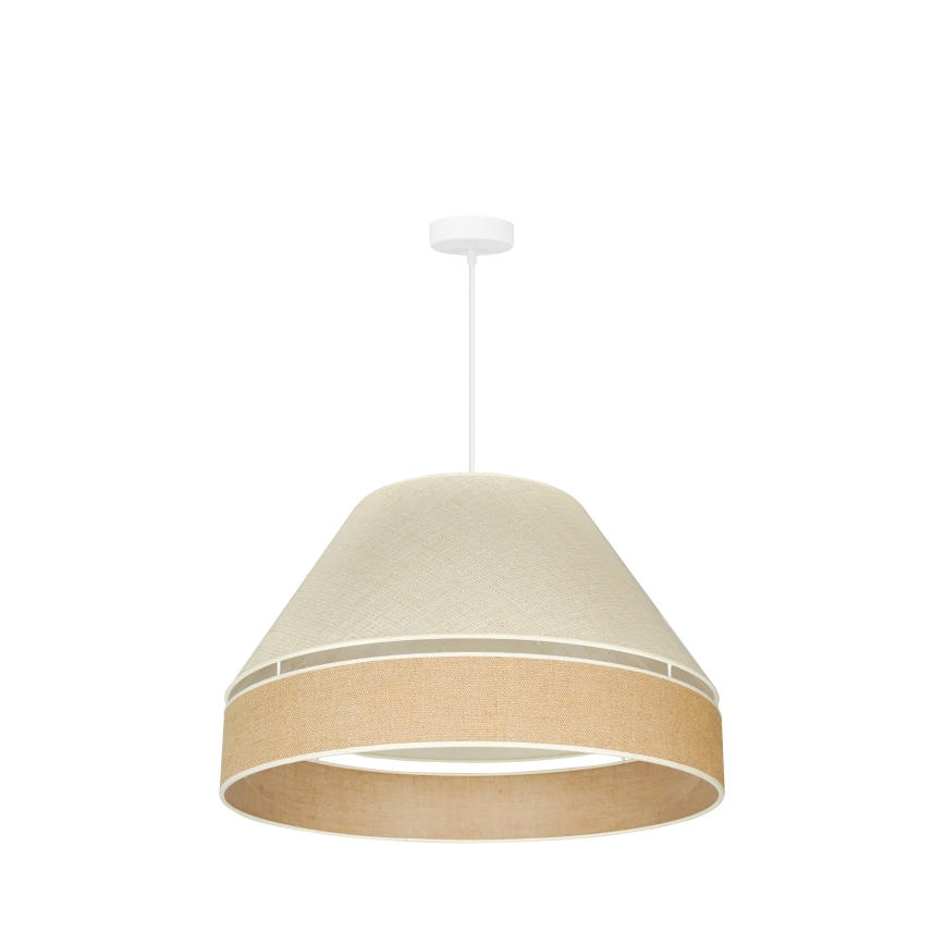 Duolla - Luster na sajli YUTE AVIGNON 1xE27/15W/230V pr. 60 cm siva/smeđa