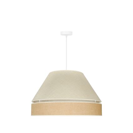 Duolla - Luster na sajli YUTE AVIGNON 1xE27/15W/230V pr. 60 cm siva/smeđa