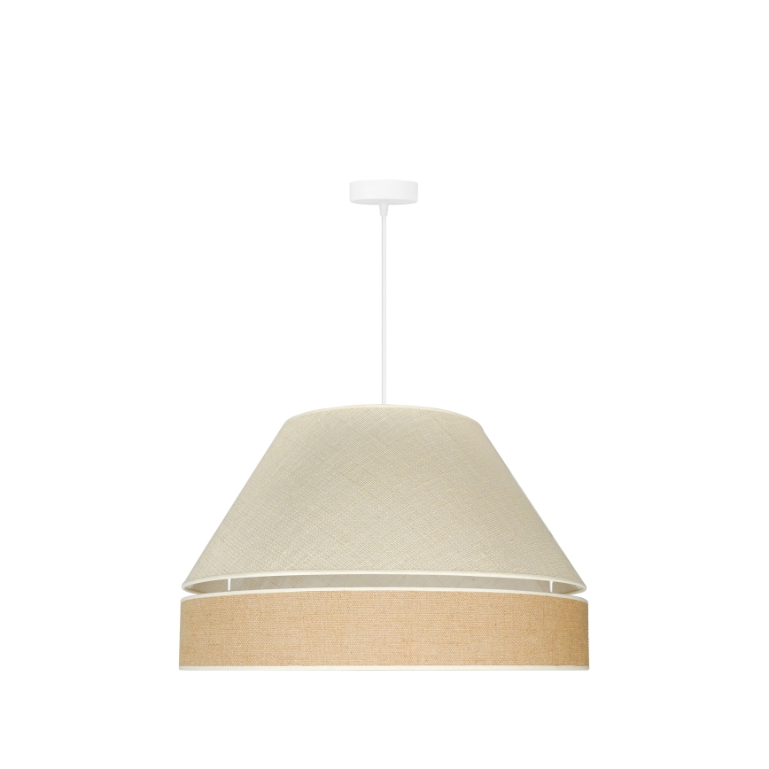 Duolla - Luster na sajli YUTE AVIGNON 1xE27/15W/230V pr. 60 cm siva/smeđa