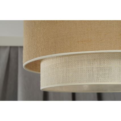 Duolla - Luster na sajli YUTE BOHO 1xE27/15W/230V pr. 45 cm smeđa/krem