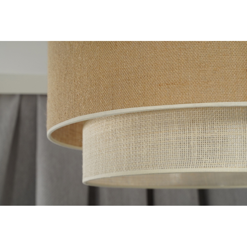 Duolla - Luster na sajli YUTE BOHO 1xE27/15W/230V pr. 45 cm smeđa/krem