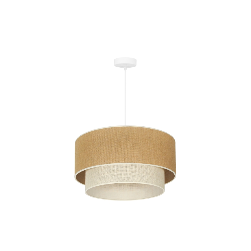 Duolla - Luster na sajli YUTE BOHO 1xE27/15W/230V pr. 45 cm smeđa/krem