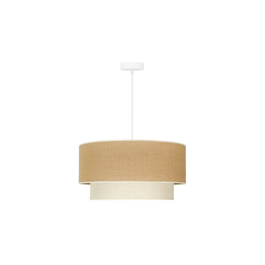 Duolla - Luster na sajli YUTE BOHO 1xE27/15W/230V pr. 45 cm smeđa/krem