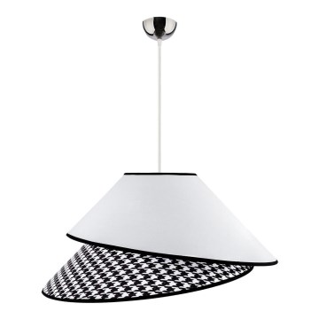 Duolla - Luster na užetu COCO 1xE27/40W/230V pr. 50 cm bijela/crna
