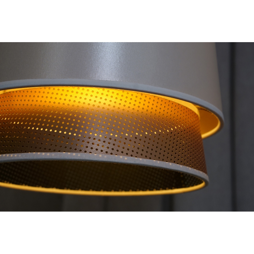 Duolla - Nadgradni luster BELL SHINY 1xE27/15W/230V pr. 25 cm bijela/bakrena
