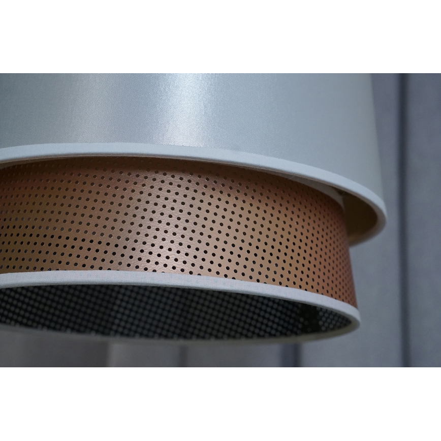 Duolla - Nadgradni luster BELL SHINY 1xE27/15W/230V pr. 25 cm bijela/bakrena
