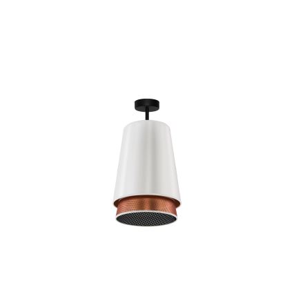 Duolla - Nadgradni luster BELL SHINY 1xE27/15W/230V pr. 25 cm bijela/bakrena