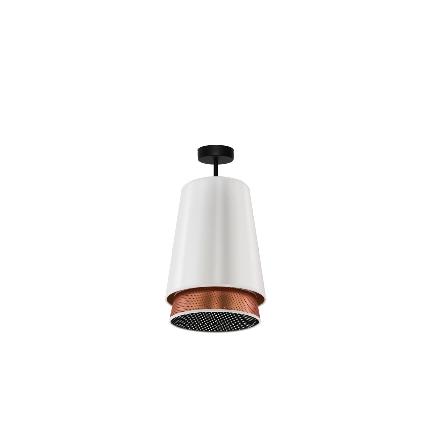 Duolla - Nadgradni luster BELL SHINY 1xE27/15W/230V pr. 25 cm bijela/bakrena