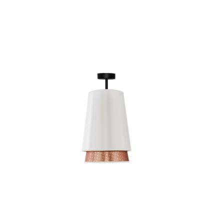 Duolla - Nadgradni luster BELL SHINY 1xE27/15W/230V pr. 25 cm bijela/bakrena