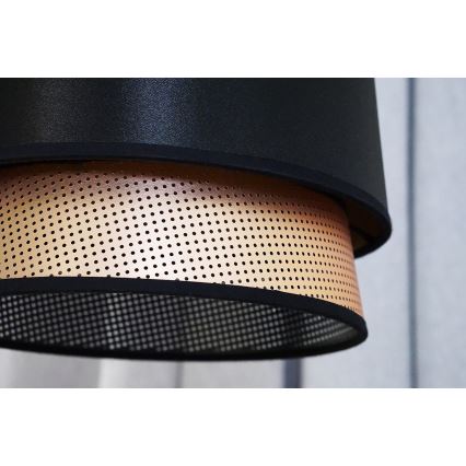 Duolla - Nadgradni luster BELL SHINY 1xE27/15W/230V pr. 25 cm crna/bakrena