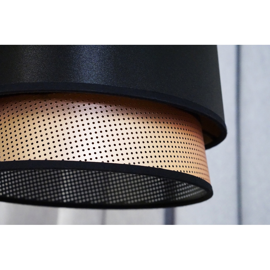 Duolla - Nadgradni luster BELL SHINY 1xE27/15W/230V pr. 25 cm crna/bakrena