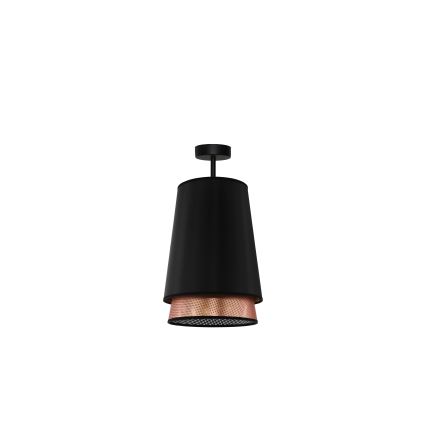 Duolla - Nadgradni luster BELL SHINY 1xE27/15W/230V pr. 25 cm crna/bakrena
