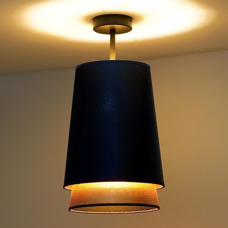 Duolla - Nadgradni luster BELL SHINY 1xE27/15W/230V pr. 25 cm plava/bakrena