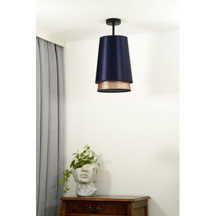Duolla - Nadgradni luster BELL SHINY 1xE27/15W/230V pr. 25 cm plava/bakrena