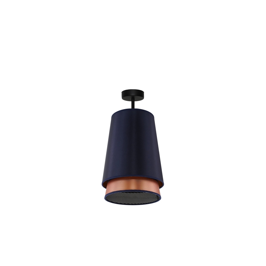Duolla - Nadgradni luster BELL SHINY 1xE27/15W/230V pr. 25 cm plava/bakrena