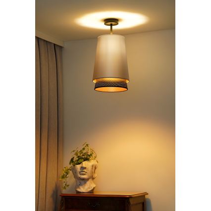 Duolla - Nadgradni luster BELL SHINY 1xE27/15W/230V pr. 25 cm srebrna/crna