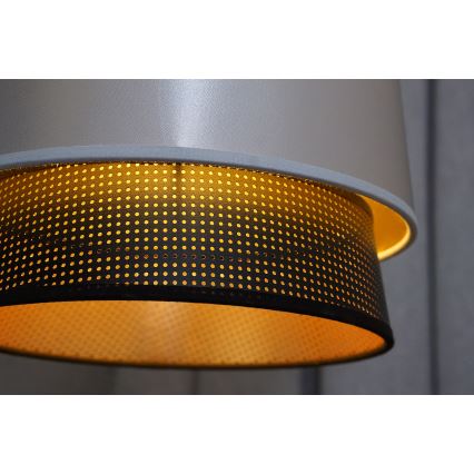 Duolla - Nadgradni luster BELL SHINY 1xE27/15W/230V pr. 25 cm srebrna/crna