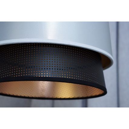Duolla - Nadgradni luster BELL SHINY 1xE27/15W/230V pr. 25 cm srebrna/crna