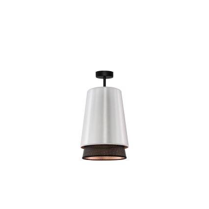 Duolla - Nadgradni luster BELL SHINY 1xE27/15W/230V pr. 25 cm srebrna/crna