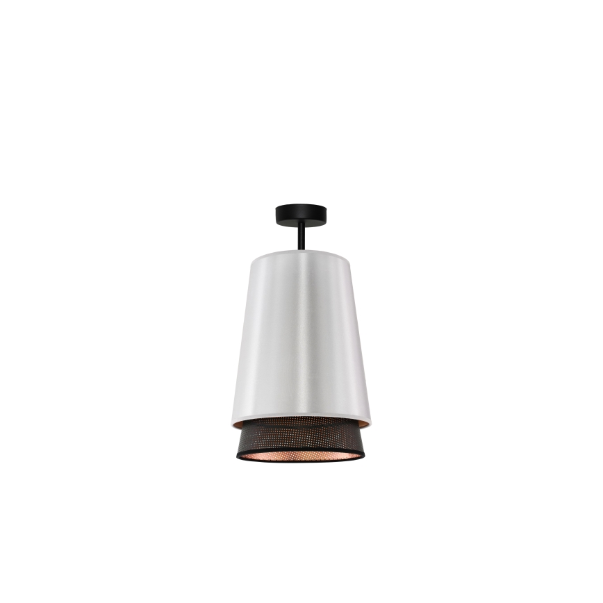 Duolla - Nadgradni luster BELL SHINY 1xE27/15W/230V pr. 25 cm srebrna/crna