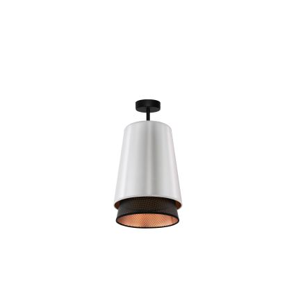 Duolla - Nadgradni luster BELL SHINY 1xE27/15W/230V pr. 25 cm srebrna/crna