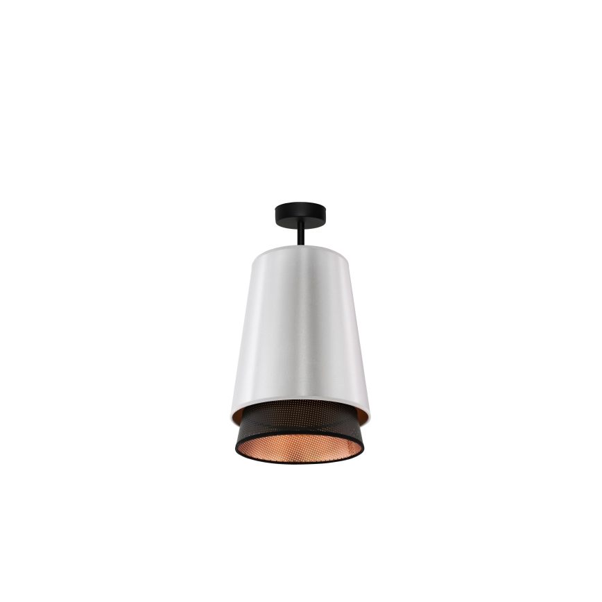 Duolla - Nadgradni luster BELL SHINY 1xE27/15W/230V pr. 25 cm srebrna/crna