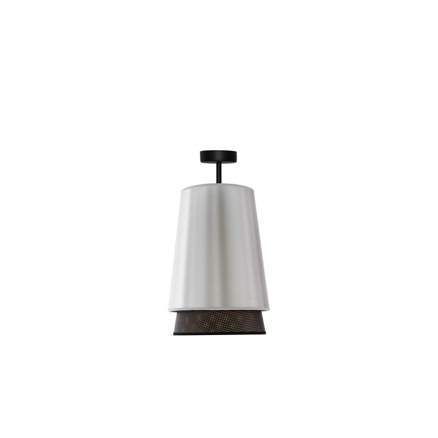 Duolla - Nadgradni luster BELL SHINY 1xE27/15W/230V pr. 25 cm srebrna/crna