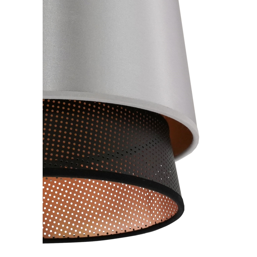 Duolla - Nadgradni luster BELL SHINY 1xE27/15W/230V pr. 25 cm srebrna/crna