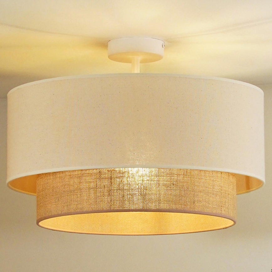 Duolla - Nadgradni luster BOHO 1xE27/15W/230V pr. 45 cm krem/smeđa