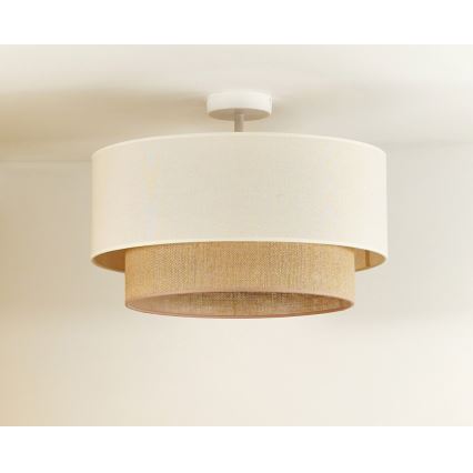 Duolla - Nadgradni luster BOHO 1xE27/15W/230V pr. 45 cm krem/smeđa