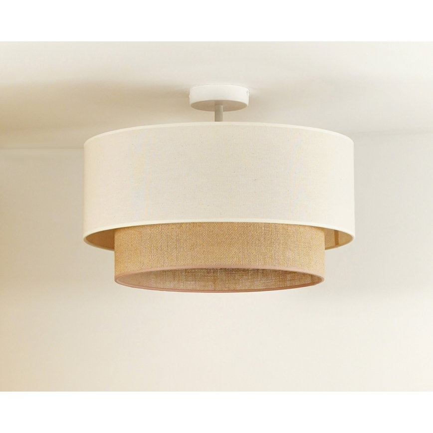 Duolla - Nadgradni luster BOHO 1xE27/15W/230V pr. 45 cm krem/smeđa
