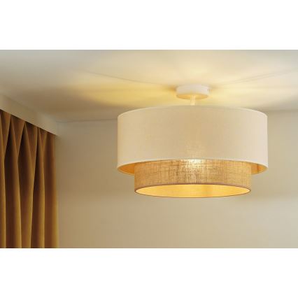 Duolla - Nadgradni luster BOHO 1xE27/15W/230V pr. 45 cm krem/smeđa