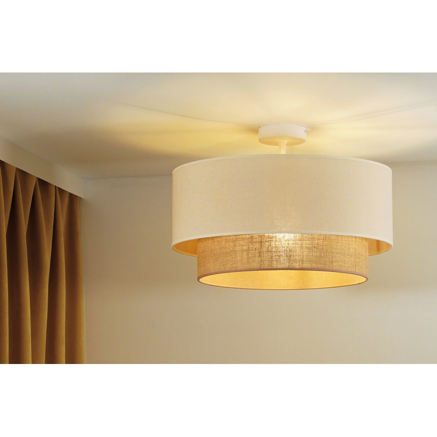 Duolla - Nadgradni luster BOHO 1xE27/15W/230V pr. 45 cm krem/smeđa