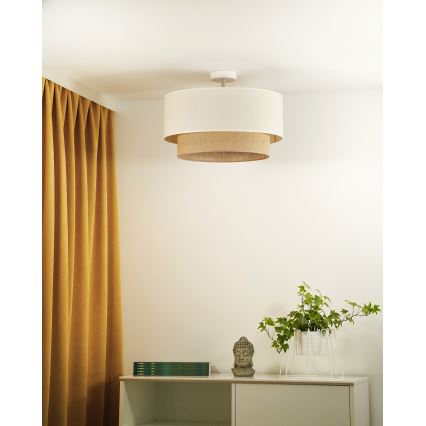 Duolla - Nadgradni luster BOHO 1xE27/15W/230V pr. 45 cm krem/smeđa