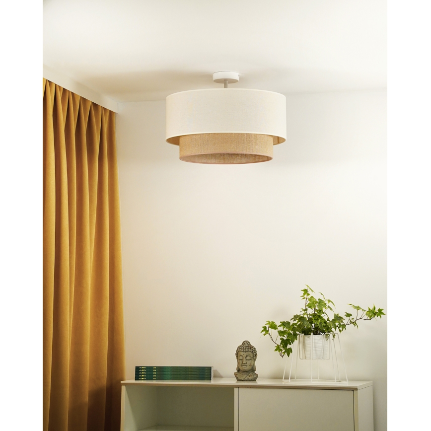 Duolla - Nadgradni luster BOHO 1xE27/15W/230V pr. 45 cm krem/smeđa