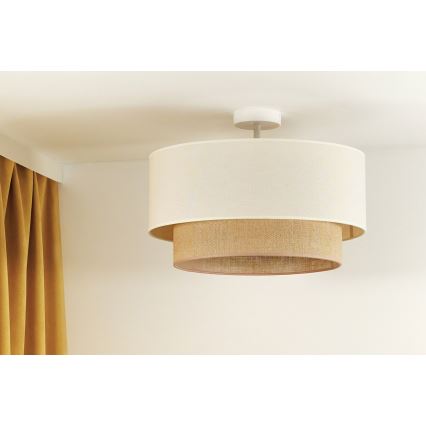 Duolla - Nadgradni luster BOHO 1xE27/15W/230V pr. 45 cm krem/smeđa