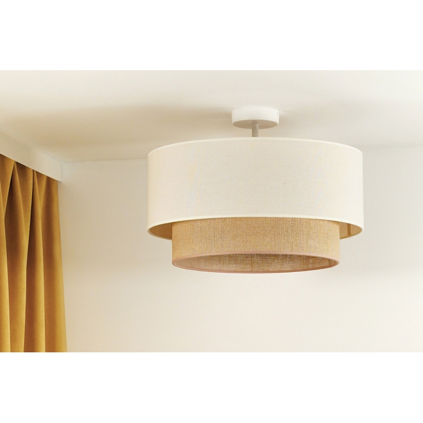 Duolla - Nadgradni luster BOHO 1xE27/15W/230V pr. 45 cm krem/smeđa