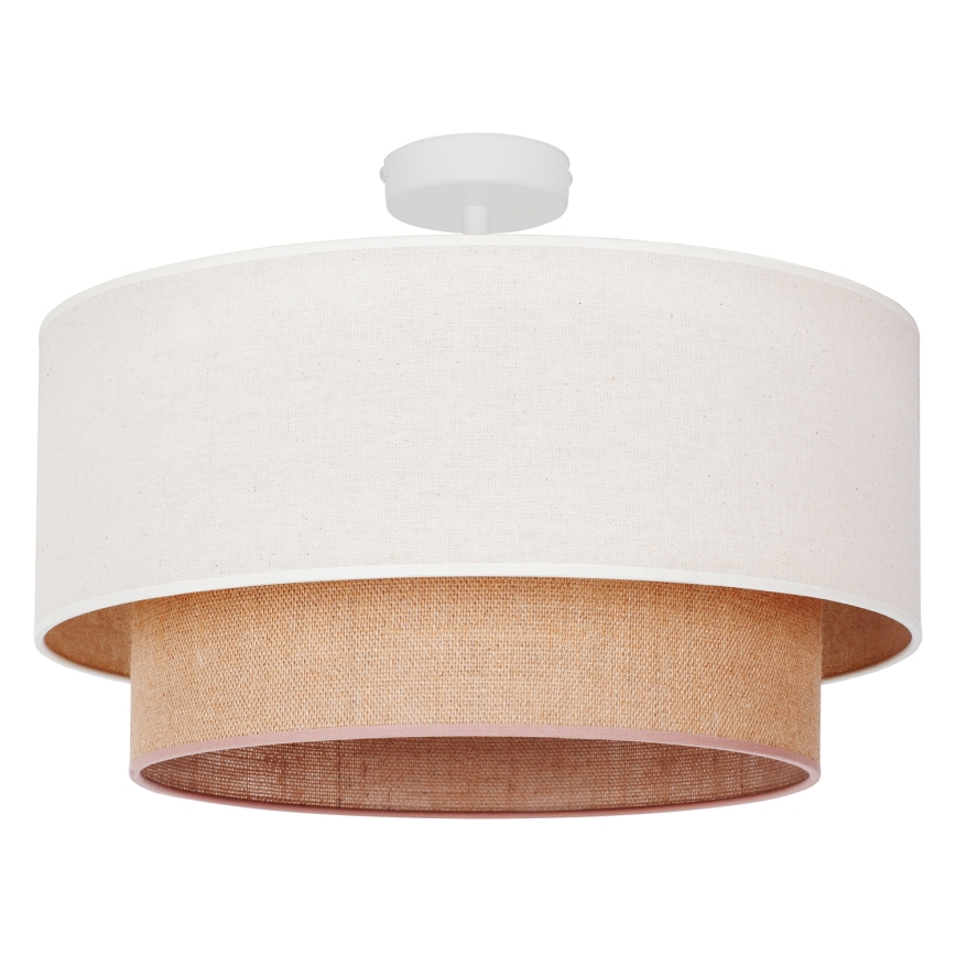 Duolla - Nadgradni luster BOHO 1xE27/15W/230V pr. 45 cm krem/smeđa