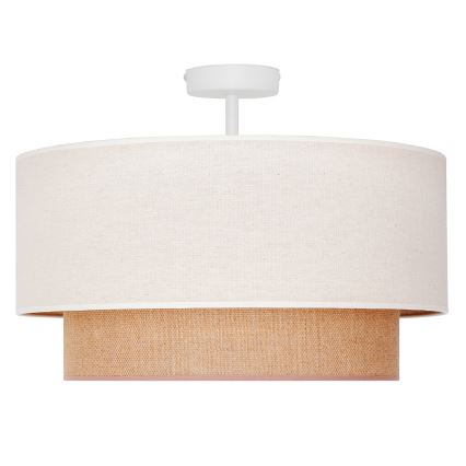 Duolla - Nadgradni luster BOHO 1xE27/15W/230V pr. 45 cm krem/smeđa