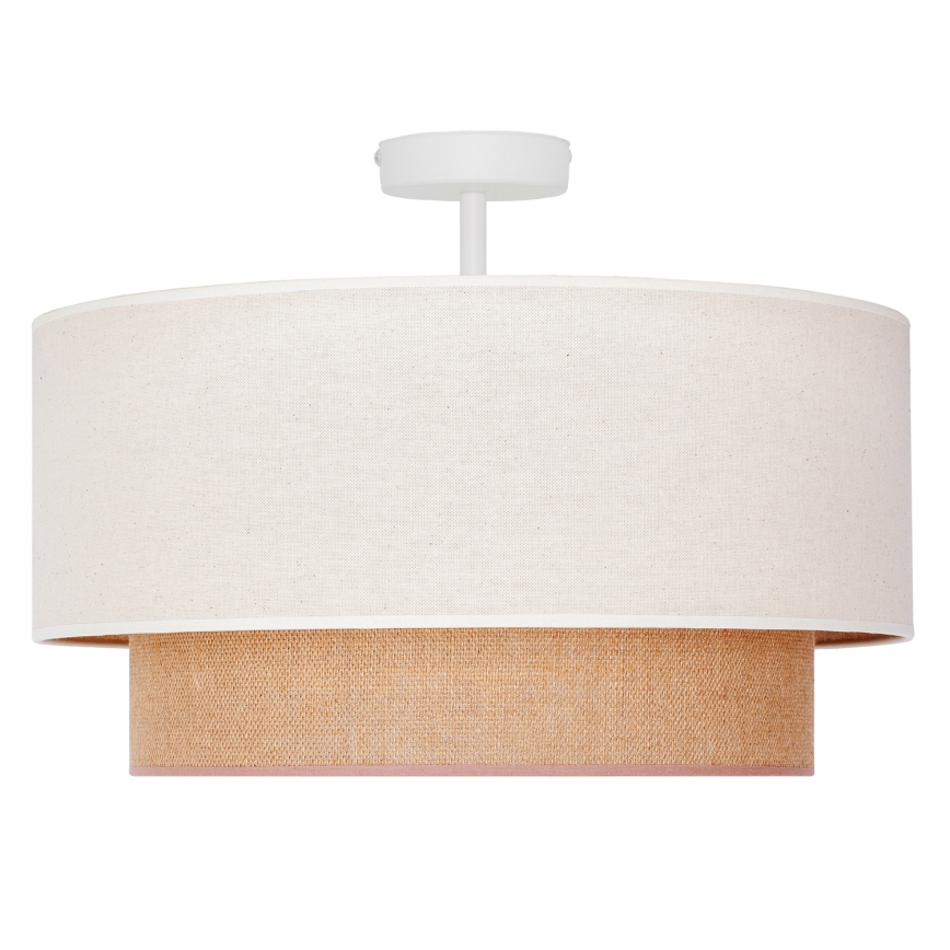 Duolla - Nadgradni luster BOHO 1xE27/15W/230V pr. 45 cm krem/smeđa