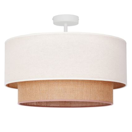 Duolla - Nadgradni luster BOHO 1xE27/15W/230V pr. 45 cm krem/smeđa