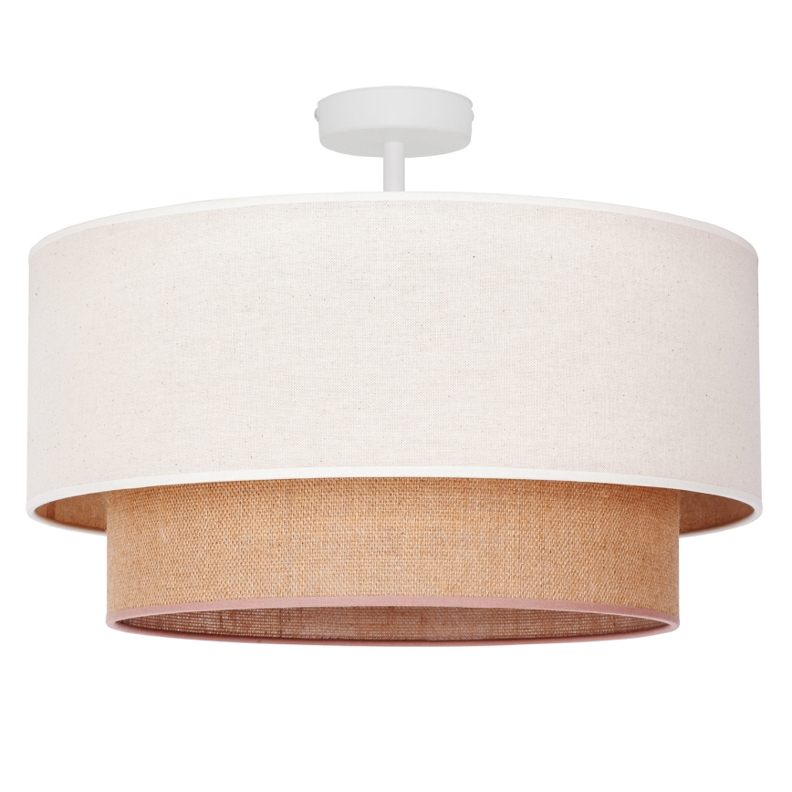 Duolla - Nadgradni luster BOHO 1xE27/15W/230V pr. 45 cm krem/smeđa